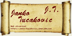 Janko Tucaković vizit kartica